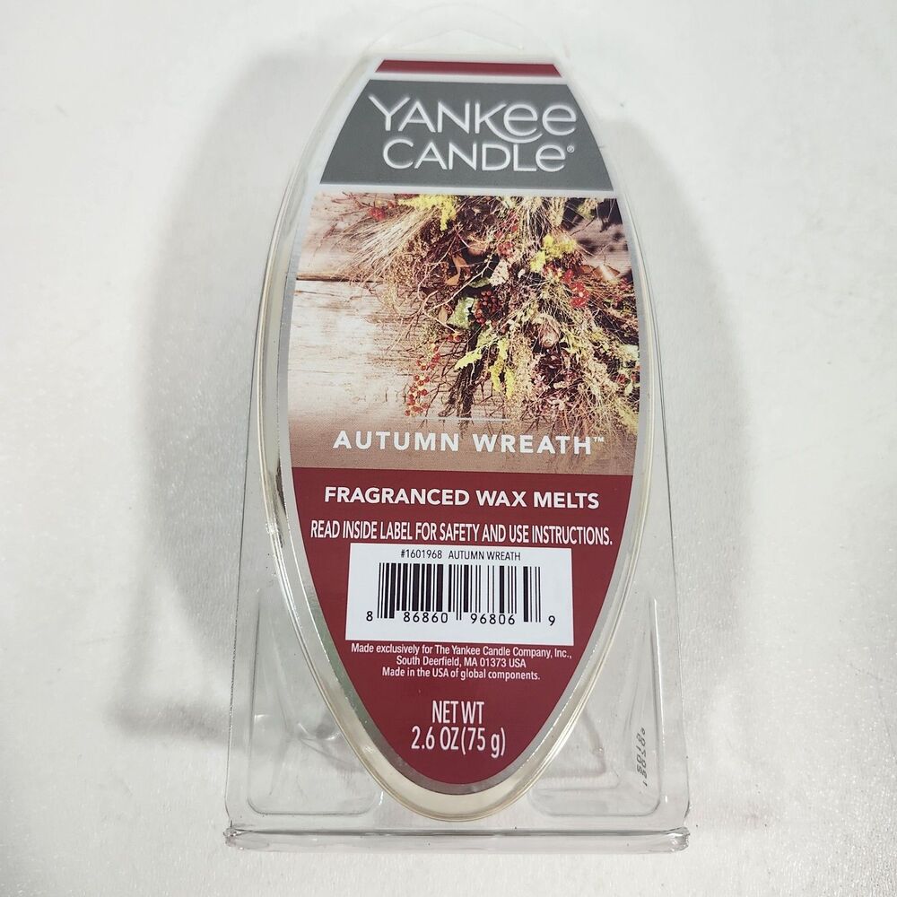 Yankee Candle Autumn Wreath Wax Melts 6 Pack 2.6 oz Home Fragrance Scented New